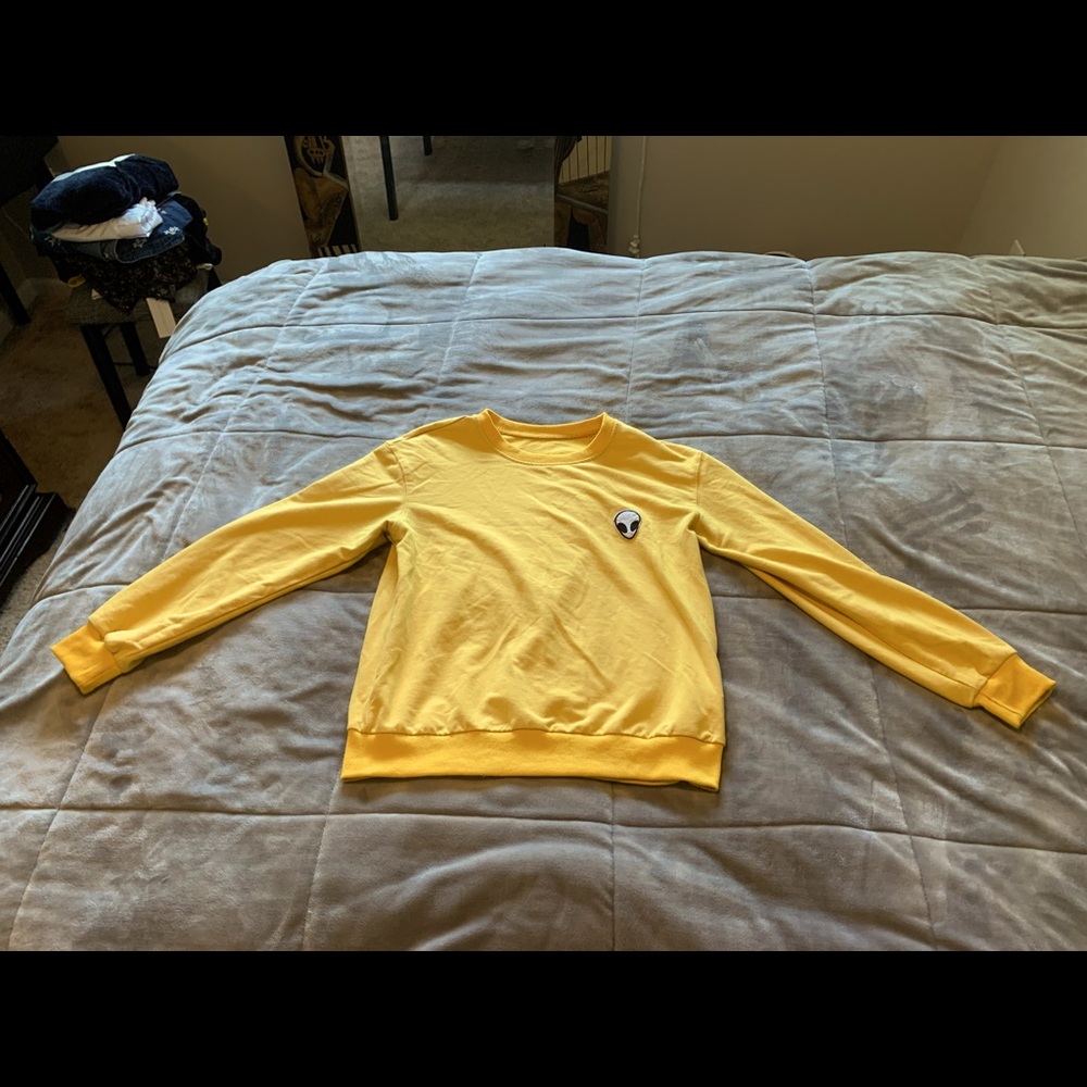 Yellow Alien Crewneck